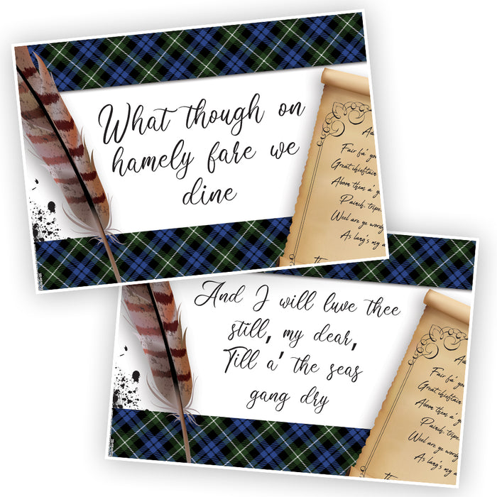 Burns Night Scroll Poster Decorations - Pack of 2