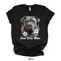 Cane Corso Mom Floral Portrait Tee | Black | Bella Canvas 3001