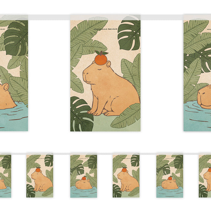 Capybara Paper Bunting Decoration - 2.4m
