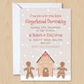 Christmas Gingerbread Personalised Invitations - Pack of 16