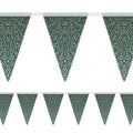 Christmas Holly & Gold Star Fabric Bunting - 4m