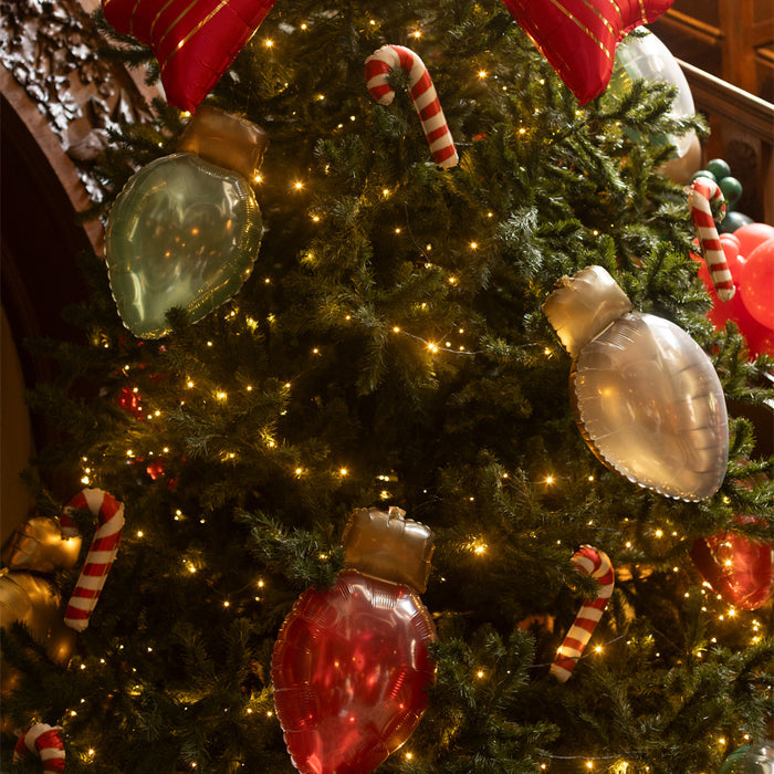 Christmas Light Bulb Foil Balloons - 21" - Pack of 3