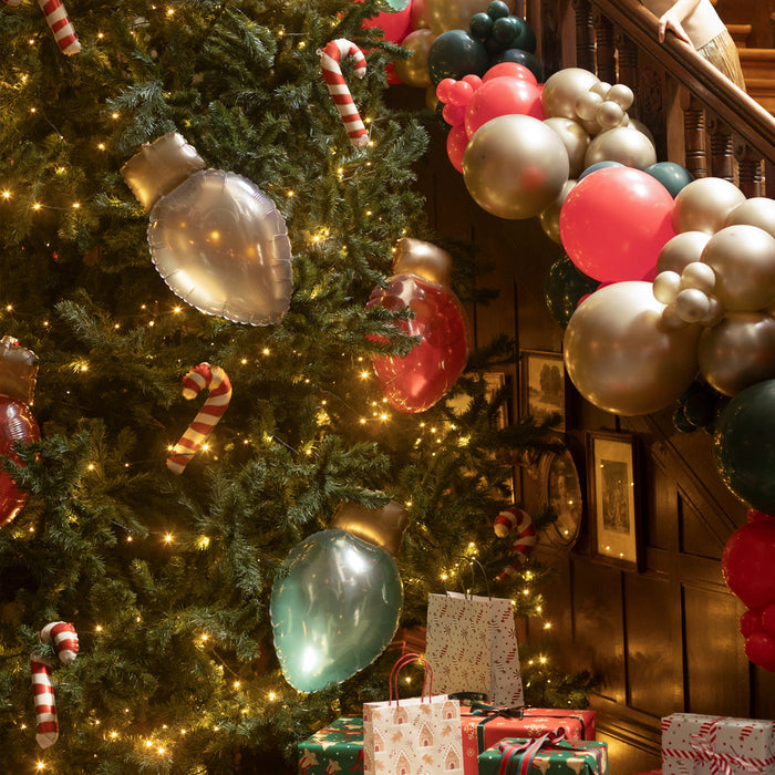 Christmas Light Bulb Foil Balloons - 21" - Pack of 3