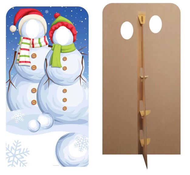 Christmas Snowmen Stand-in Photo Prop - 1.86m