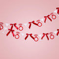 Cocktails, Rings & Satin Bow Garland Decoration - 2m