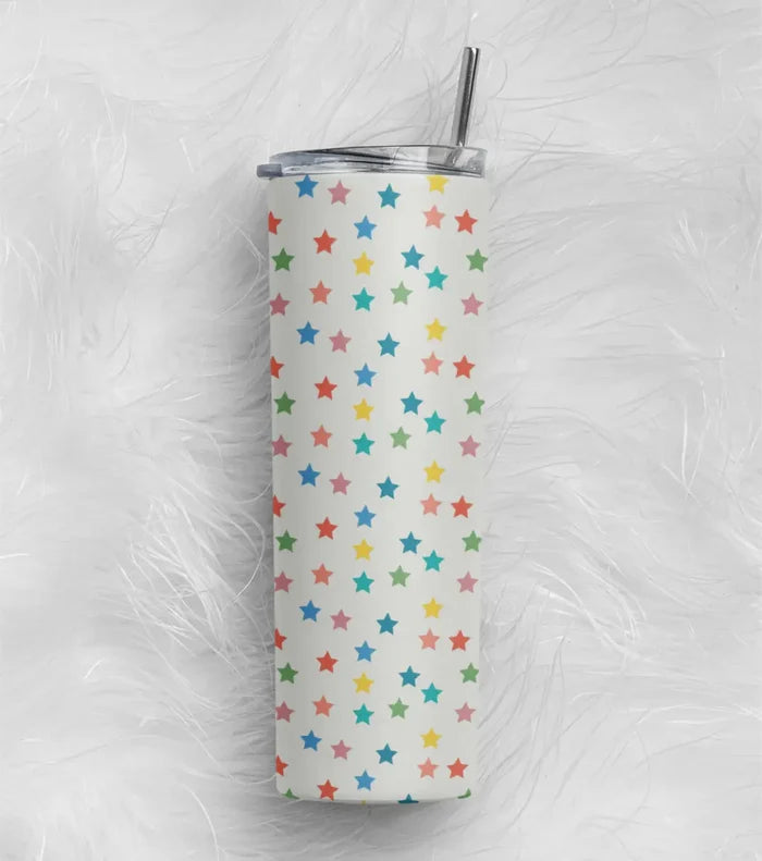 Colorfull Star Stainless Steel Tumbler – 591 ml