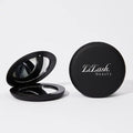 LiLash Beauty compact mirror with sleek black design and brand logo