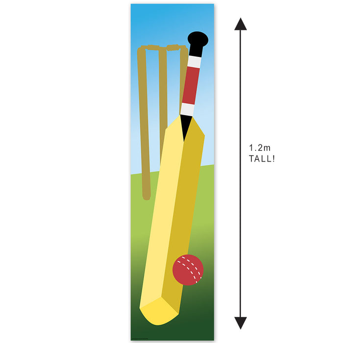 Cricket Bat, Ball and Wicket Banner - 30cm x 120cm