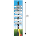 Cricket Grounds Sign Post Portrait Banner - 30cm x 120cm