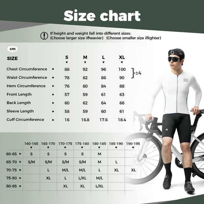 ROCKBROS cycling jersey long sleeve breathable 3 pocket#Color_White
