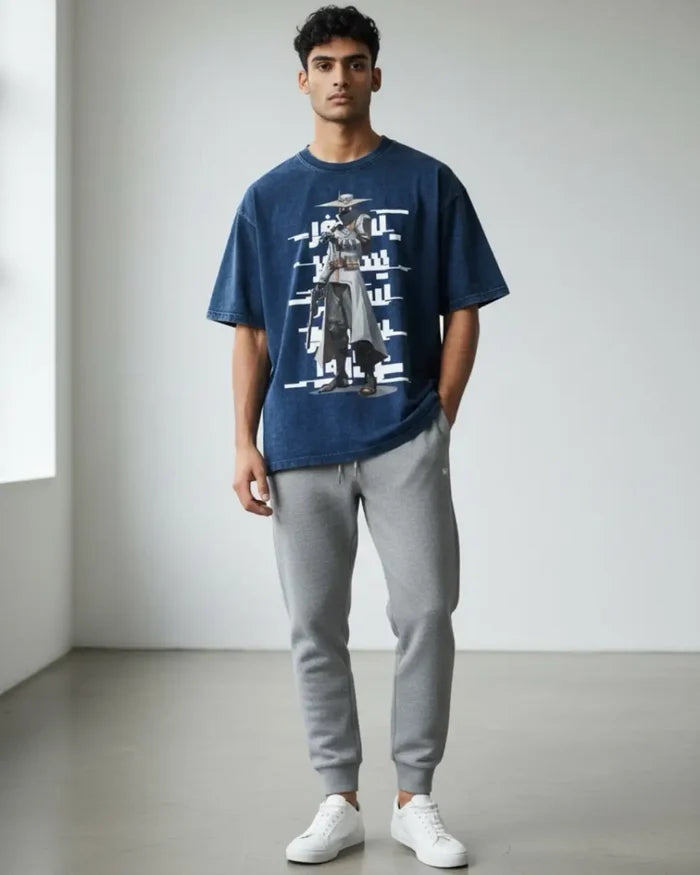 Cypher – Silent Watch Valorant Acid Wash Tee | Bold Gamer Streetwear - Navy / XS - Valorant