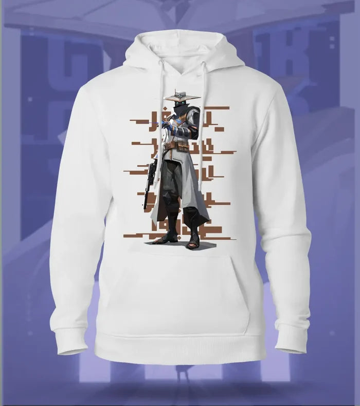Cypher | Valorant – Silent Watch Regular Hoodie - White / XS - Valorant