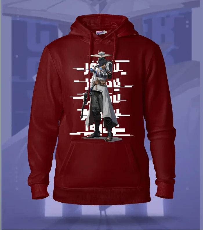 Cypher | Valorant – Silent Watch Regular Hoodie - Maroon / XS - Valorant
