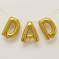 DAD Father's Day Gold Air-Fill Letter Foil Balloons - 16"