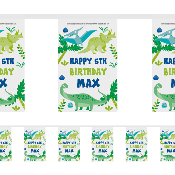 Dinosaur Personalised Bunting – 3m