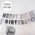 Disco Customisable Milestone Birthday Card Banner - 2m