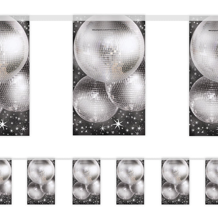 Disco Party Interior Bunting Decoration - 2.4m