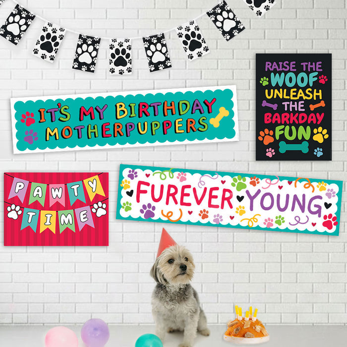 Dog Birthday Party Paper Decoration Pack