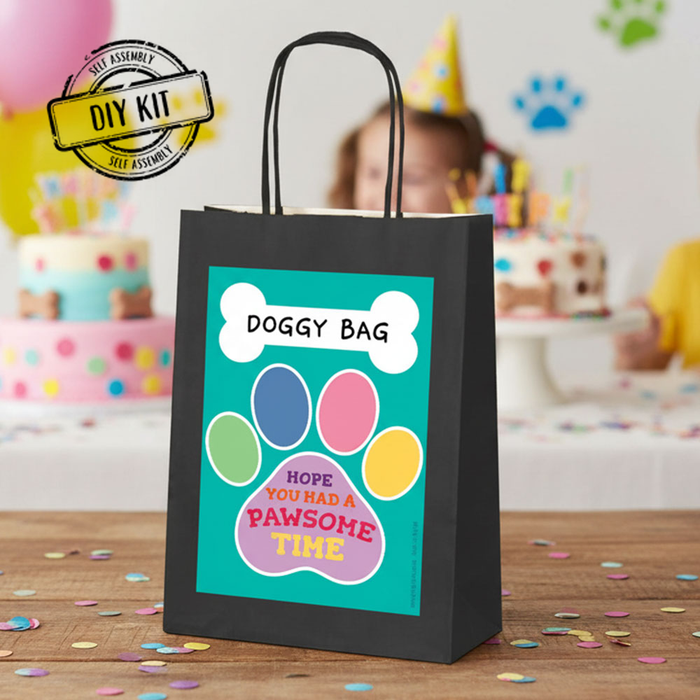 Doggy Bag Paw Paper Party Bags - Pack of 12