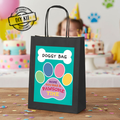 Doggy Bag Paw Paper Party Bags - Pack of 12