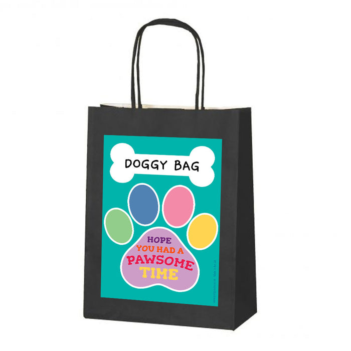 Doggy Bag Paw Paper Party Bags - Pack of 12