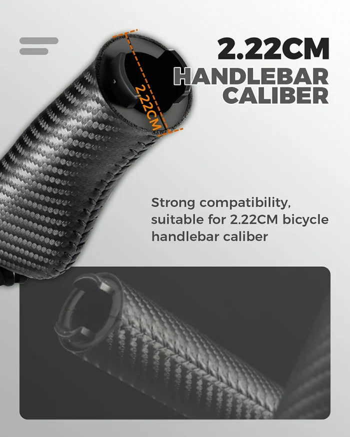 Classic cycling handlebar grips PU leather non-slip 22.2mm lock-on