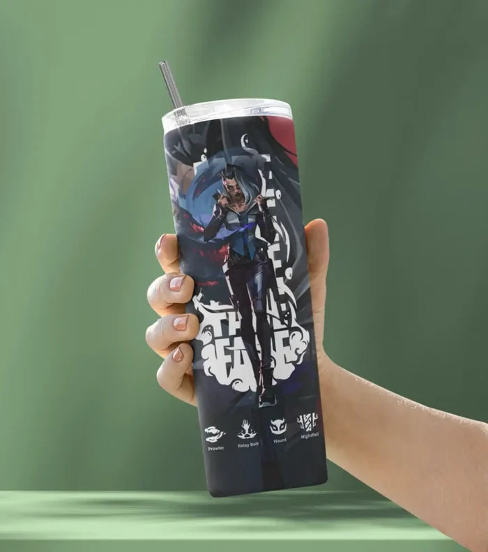 Fade Valorant Tumbler – Nightmare’s Embrace | Game-Day Drinkware - Valorant