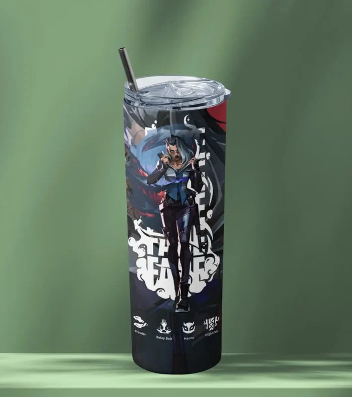 Fade Valorant Tumbler – Nightmare’s Embrace | Game-Day Drinkware - Valorant