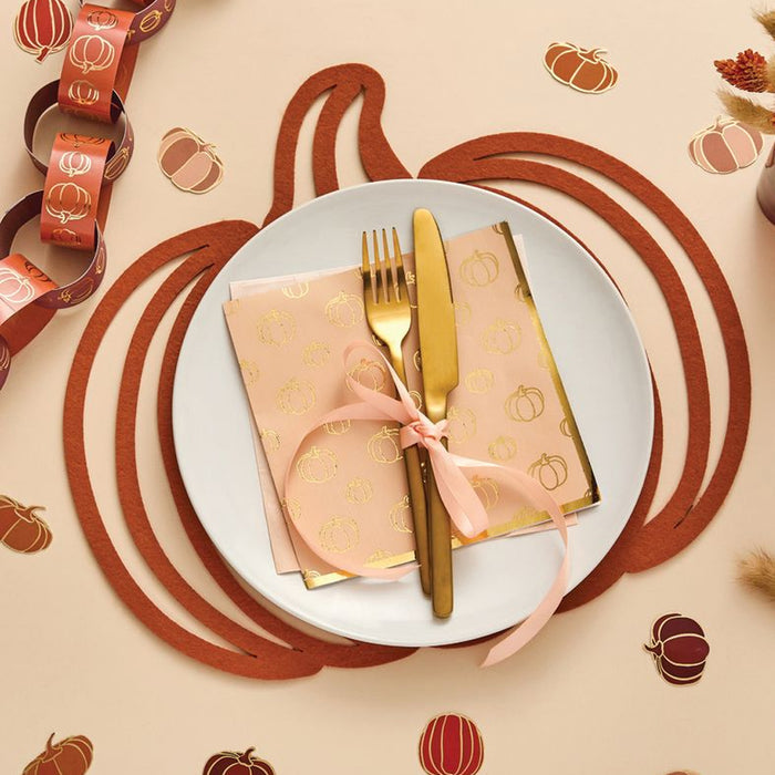 Felt Pumpkin Placemats - Pack of 4