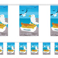 Fish and Chips Seaside Scene Paper Bunting Decoration - 2.4m