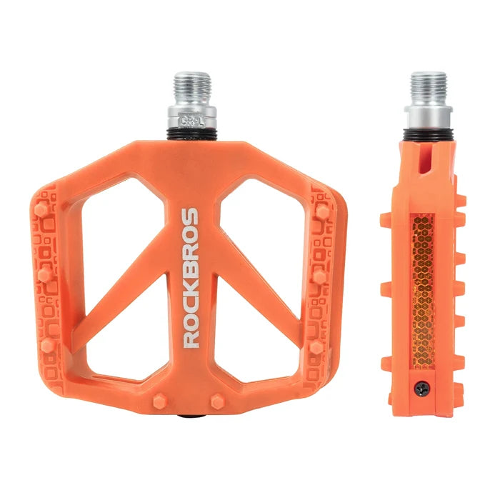 Flat Bike Pedals for Commuting & Everyday Riding#Color_Orange