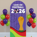 Football 2026 Sailboard with Purple Lime Red Balloons