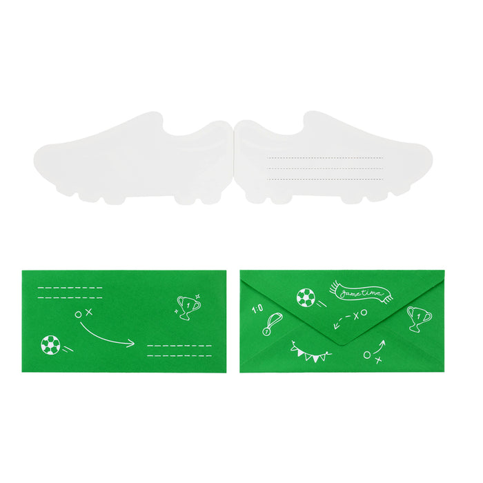 Football Boot Shaped Party Invitations - 19cm - Pack of 6