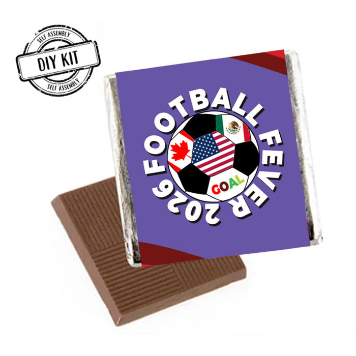 Football Fever 2026 Square Chocolates - Pack Of 16
