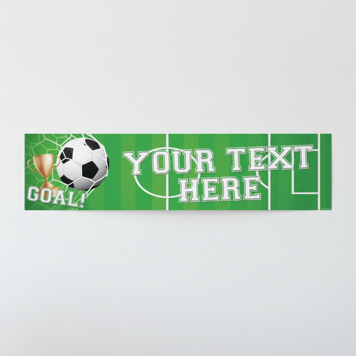 Goal Your Text Here Banner on Wall