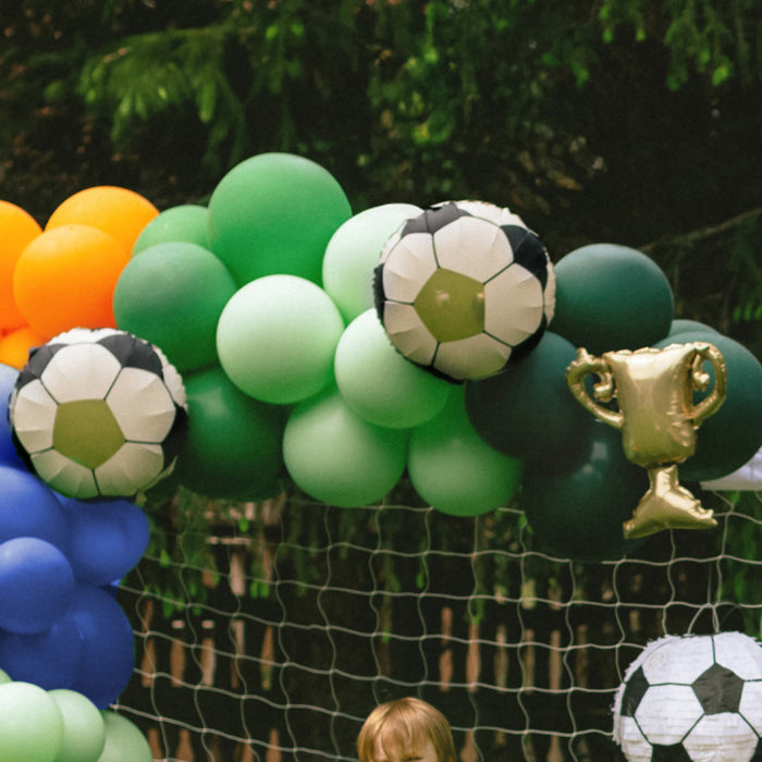 Footballs and Trophy Foil Balloons Set - 16.5" - Pack of 4
