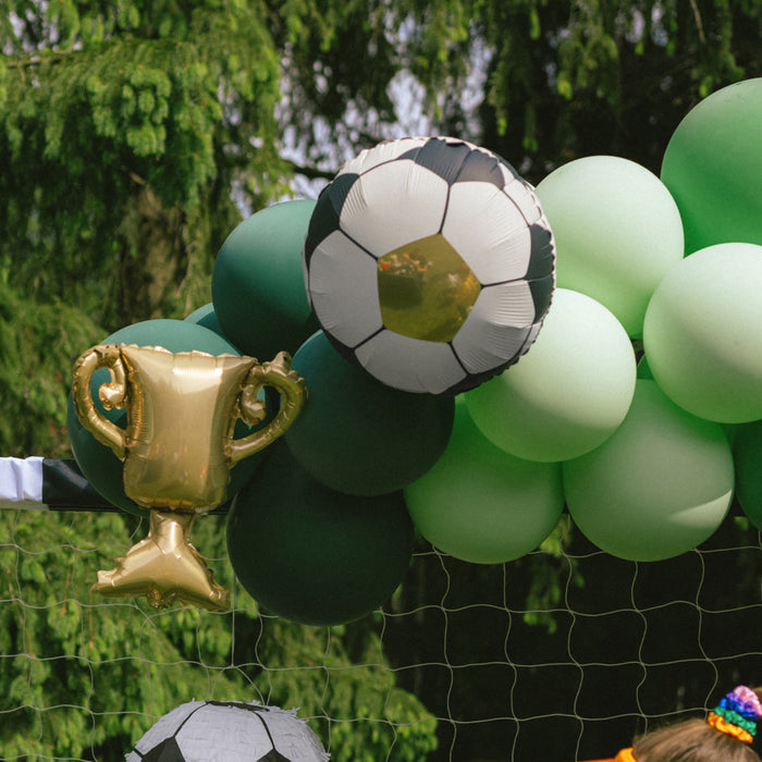 Footballs and Trophy Foil Balloons Set - 16.5" - Pack of 4