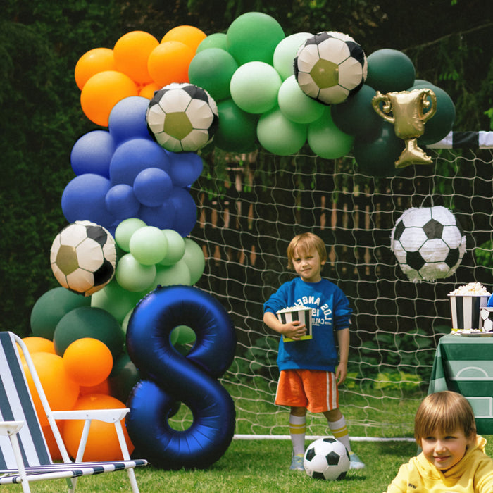 Footballs and Trophy Foil Balloons Set - 16.5" - Pack of 4