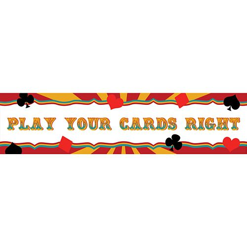 Fundraising Play Your Cards Right Banner - 1.2m