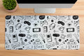 Gaming Doodle XL Mousepad – 80×33 cm - XL 80 x 33 Cm