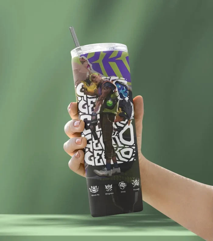 Gekko Valorant Tumbler – Creature Crew | Desk-to-Ranked Essential - Valorant