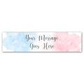 Gender Reveal Pink and Blue Personalised Banner Decoration - 1.2m
