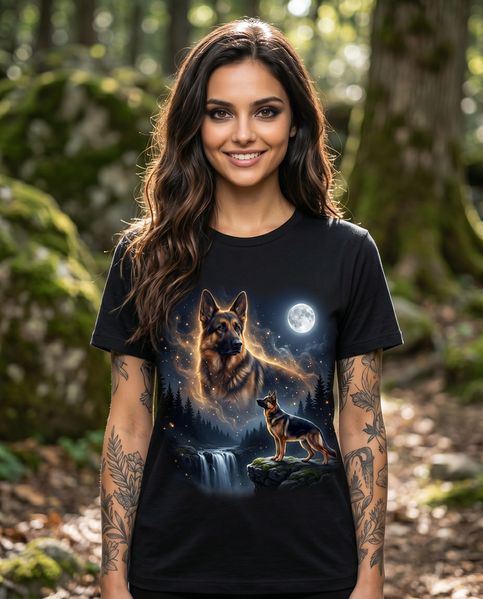German Shepherd Moonlit Guardian Tee | Bella Canvas | Kingdom Collars