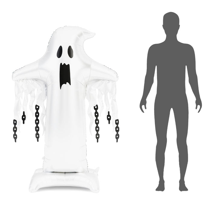 Giant Ghost Foil Standing Balloon - 1.65m