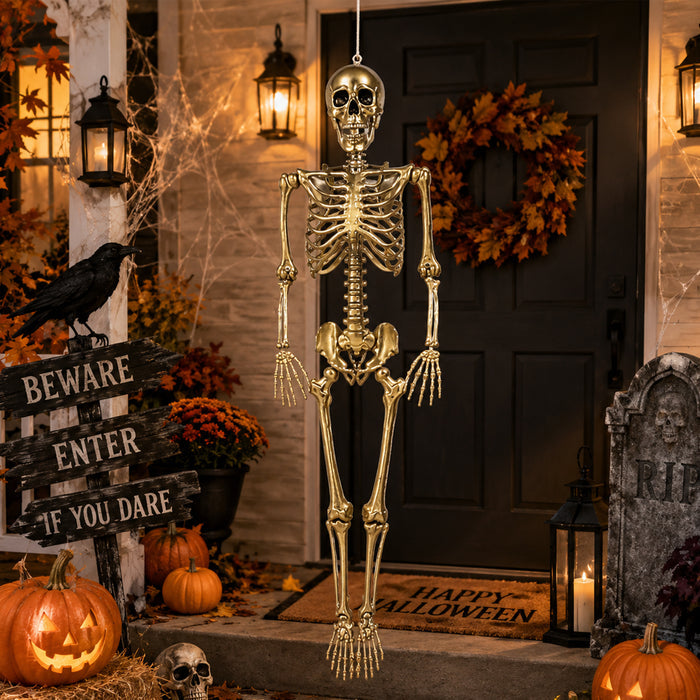 Giant Gold Skeleton Prop Decoration – 160cm