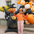 Giant Pumpkin Scarecrow Standing Foil Balloon - 1.52m