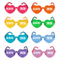 Glasto 2026 Festival Heart Shape Glasses - Assorted Colours - Pack of 8