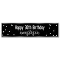 Glitz Black & Silver Personalised Banner - 1.2m