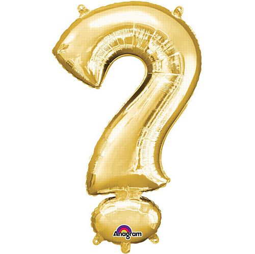 Gold '?' Question Mark Foil Balloon - 34"