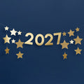 Gold Star Customisable Number or Year Card Banner - 2m